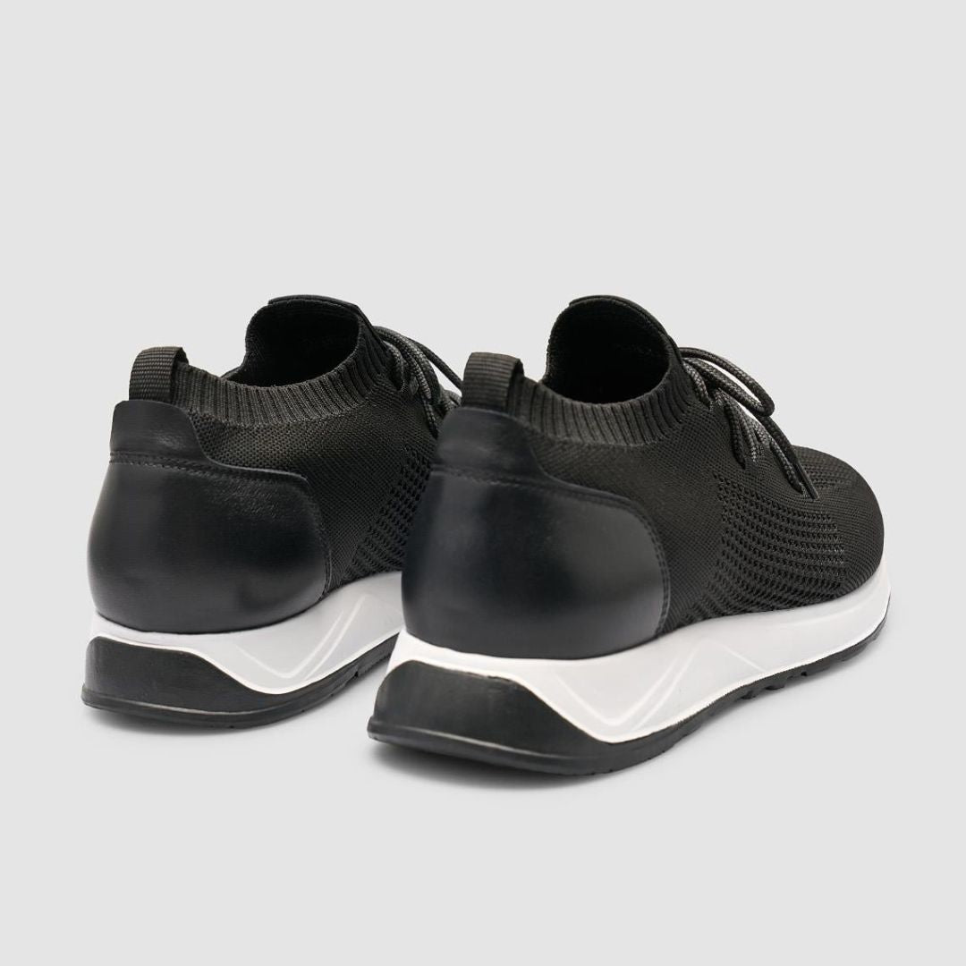 Madasat Men Knitted Black & White Casual Shoes - 959 |