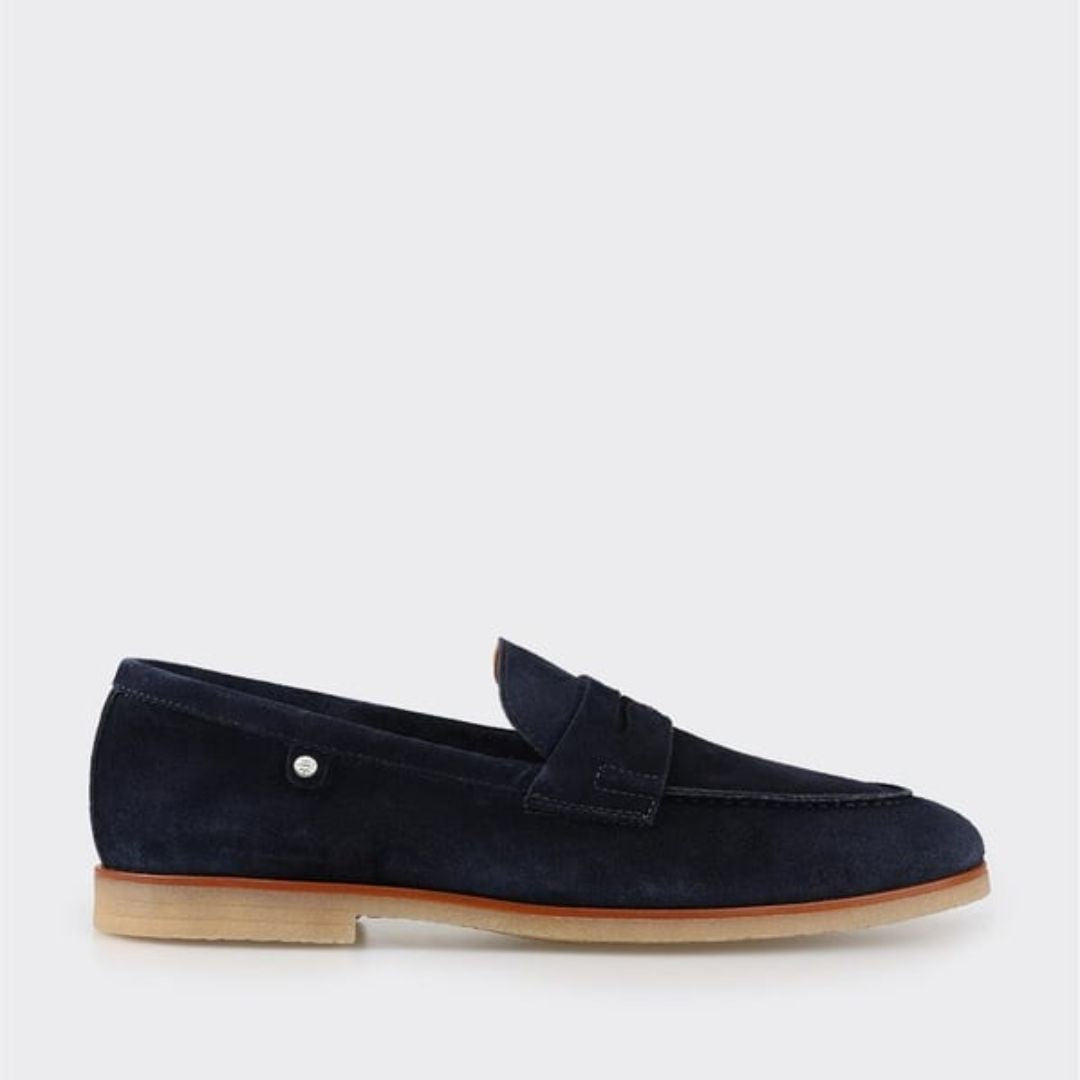 Madasat Navy Blue Leather Men's Loafer - 875 |