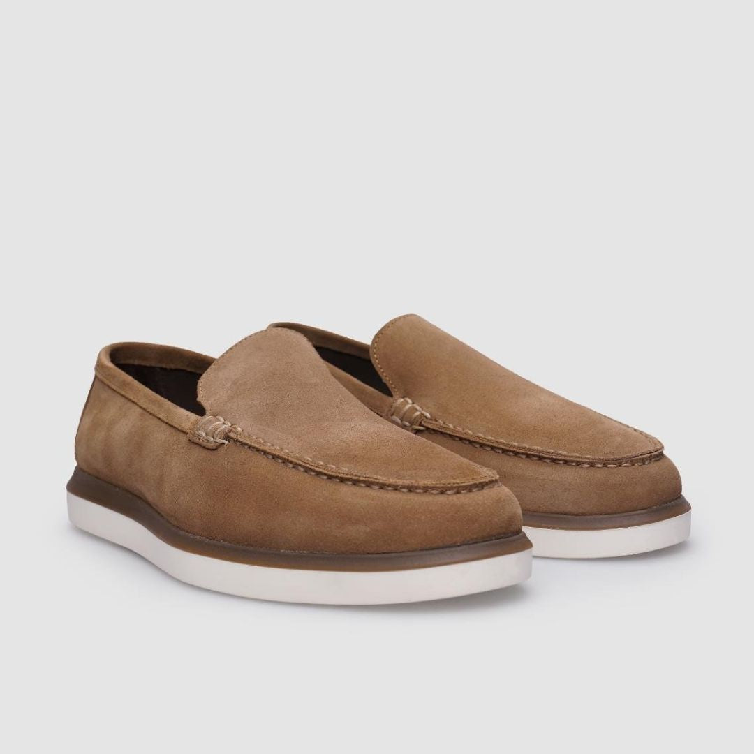 Madasat Tan Suede Genuine Leather Men's Shoes - 901 |