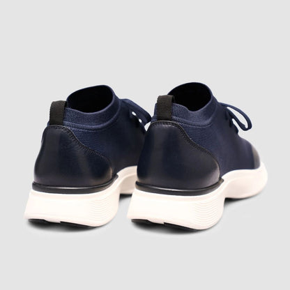 Madasat Navy Blue Knit & Genuine Calf Leather  - 965 |