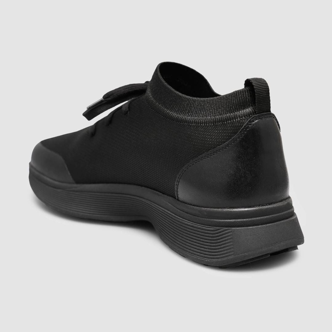 Madasat Black Knit & Genuine Calf Leather  - 965 |