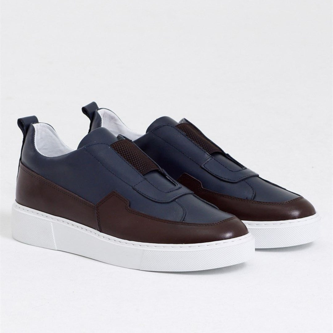 Madasat Navy blue & Brown Casual Shoes - 632 |