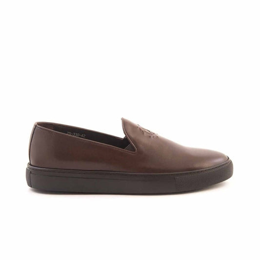 Madasat Brown Leather Casual Shoes - 607 |