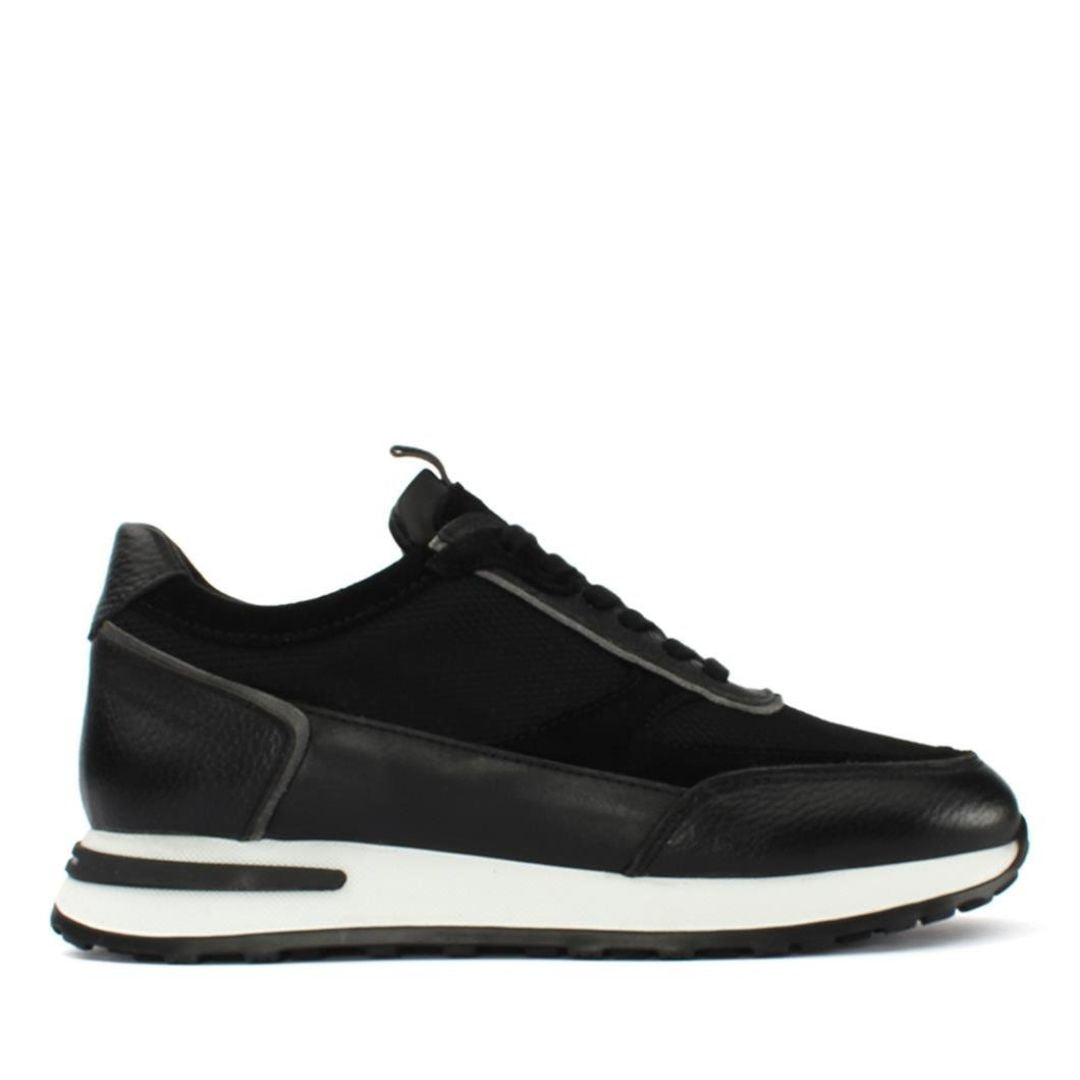 Madasat Black Leather Shoes - 887 |