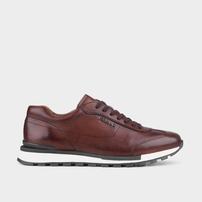 Madasat Brown Leather Sneakers & Sports Shoes - 348 |