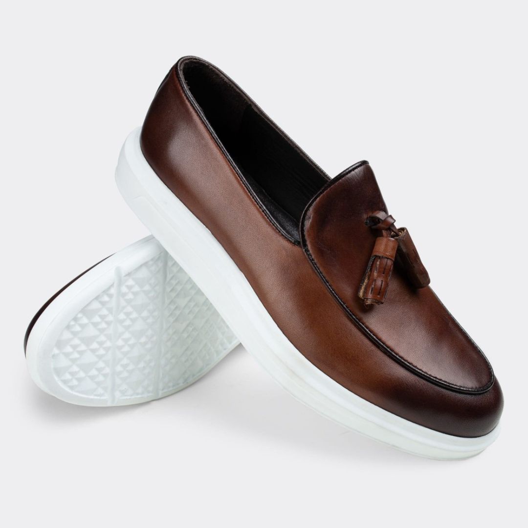 Madasat Brown Leather Loafer - 177 |
