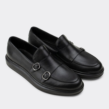 Madasat schwarzer Leder-Loafer – 515 |