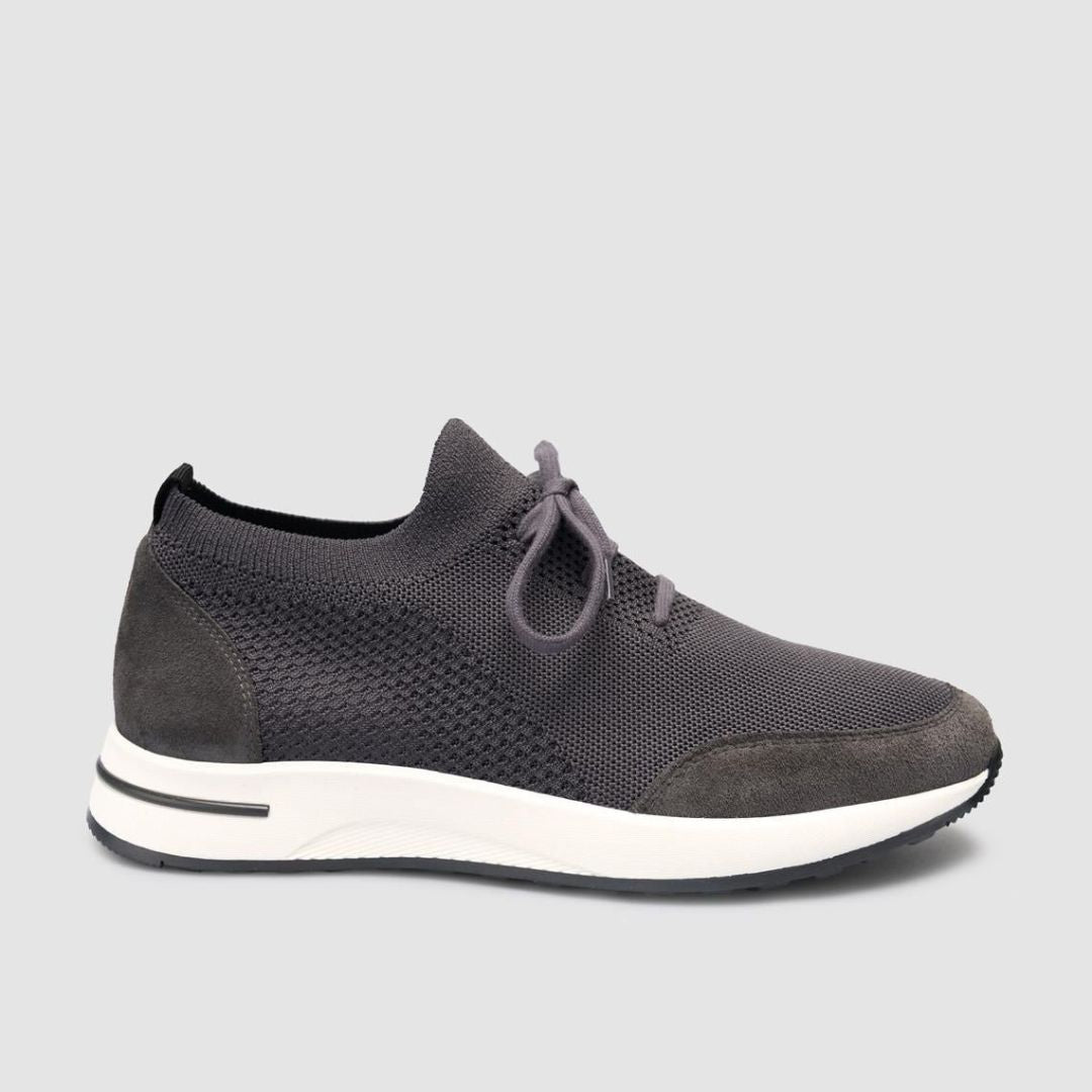 Madasat Gray Men Knitted Casual Shoes - 952 |