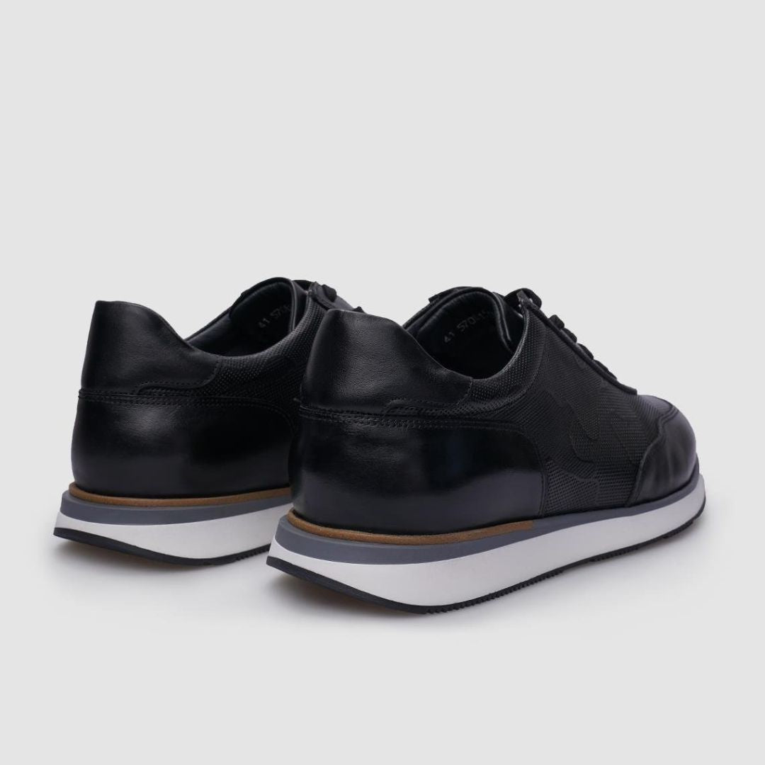 Madasat Black Men's Genuine Leather Shoes - 889 |