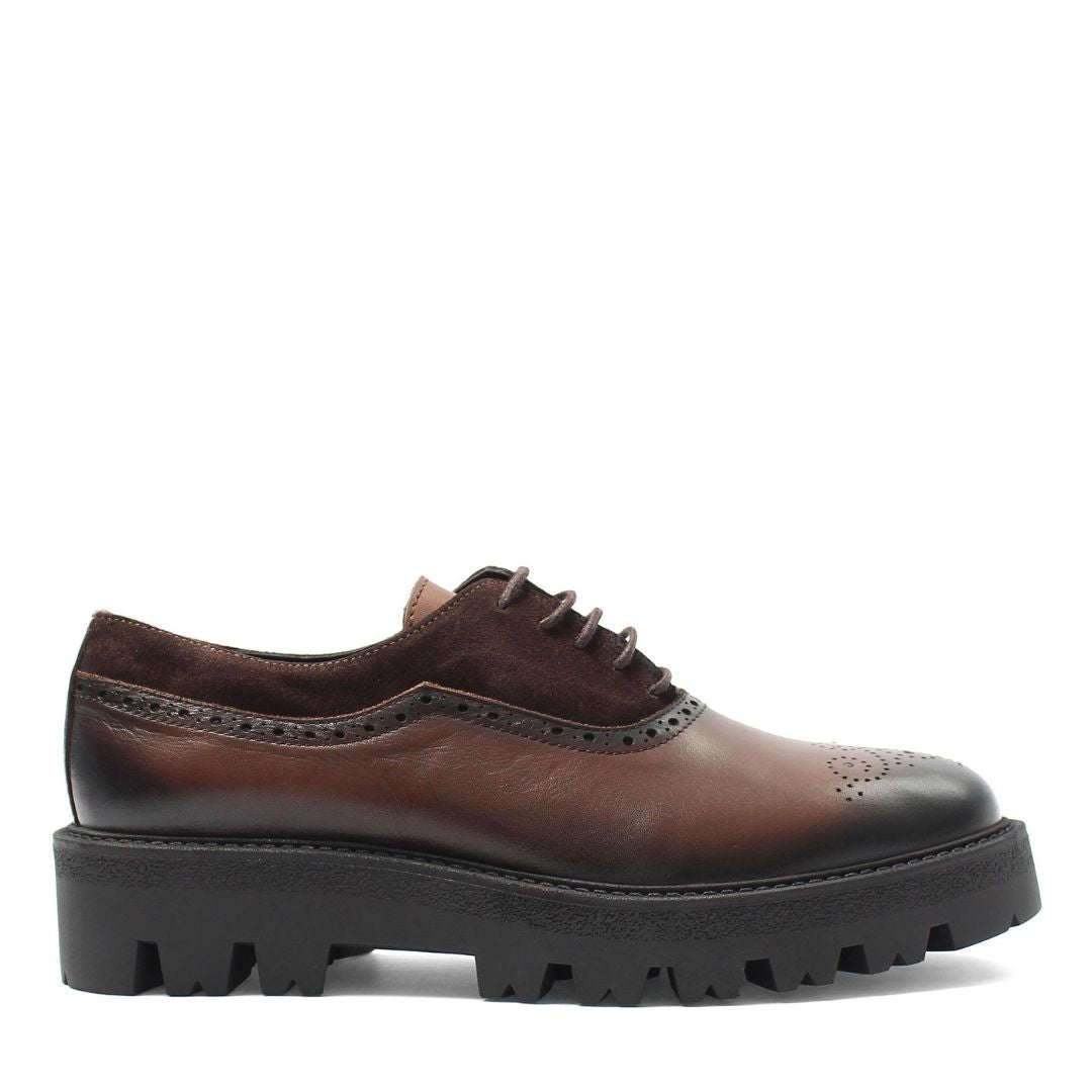 Madasat Brown Leather Men's Shoes - 885 |