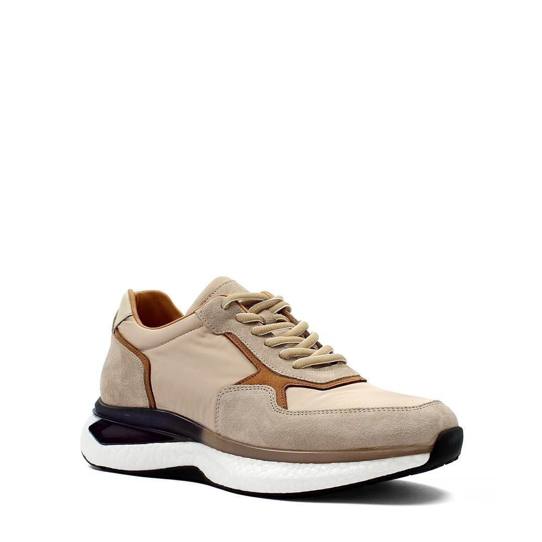 Madasat Beige Leather Men's Casual Shoes  - 902 |