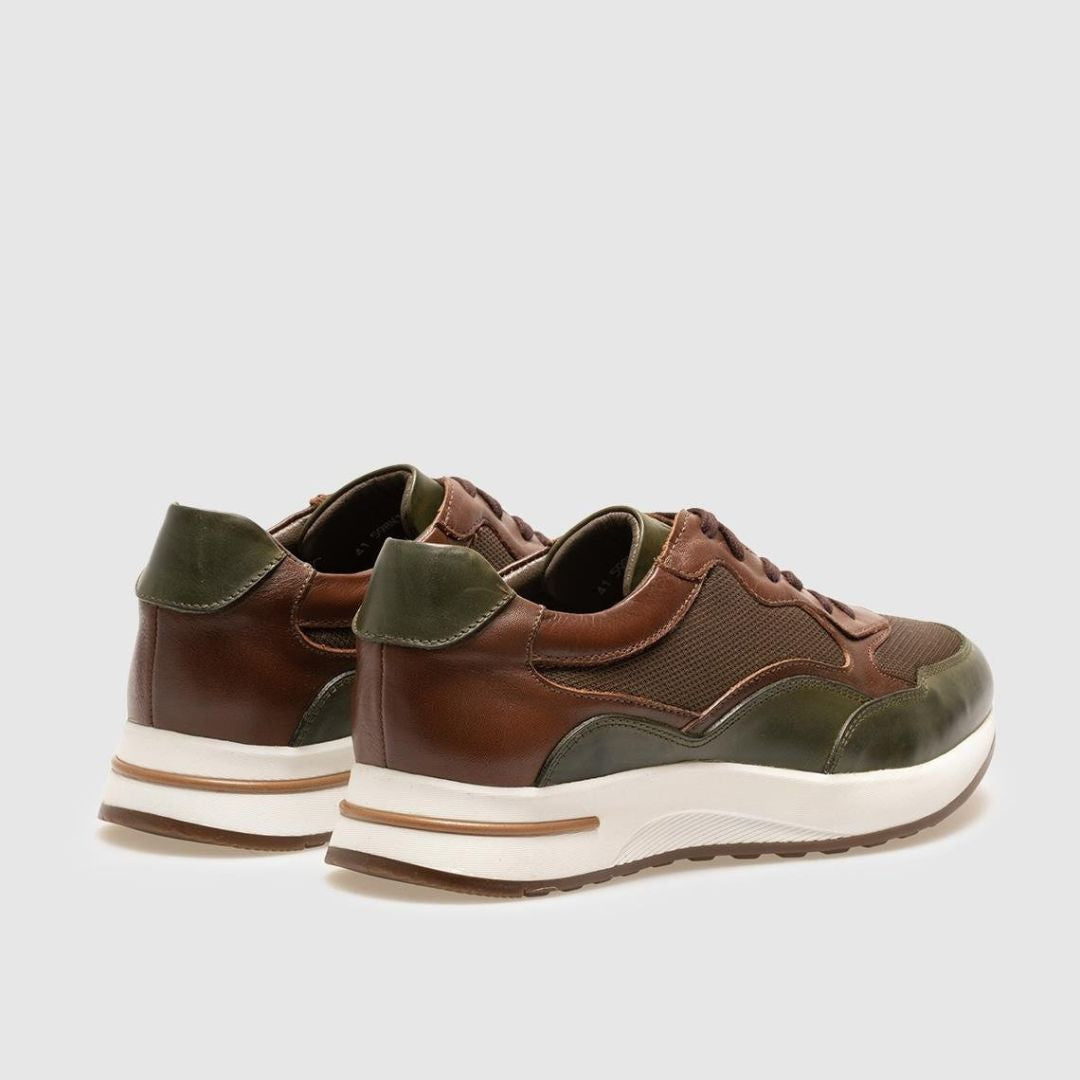 Madasat Khaki Lace Up Chunky Sneakers - 877 |