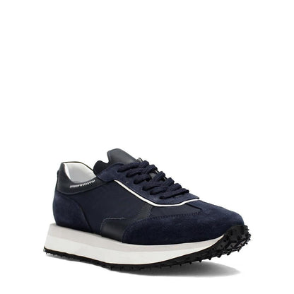 Madasat Navy Blue Leather Men's Casual Shoes - 903 |