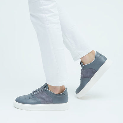 Madasat Gray Genuine Leather Sneakers - 857 |