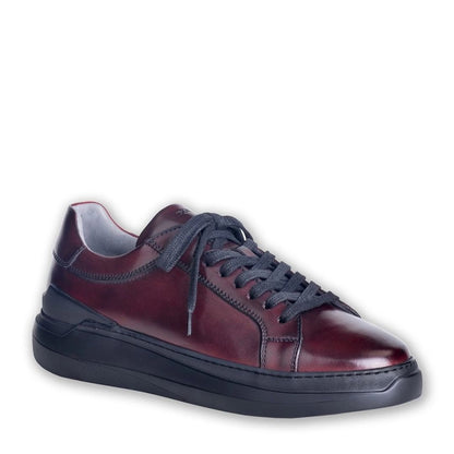 Madasat Burgundy Genuine Leather Sneaker shoes - 871 |