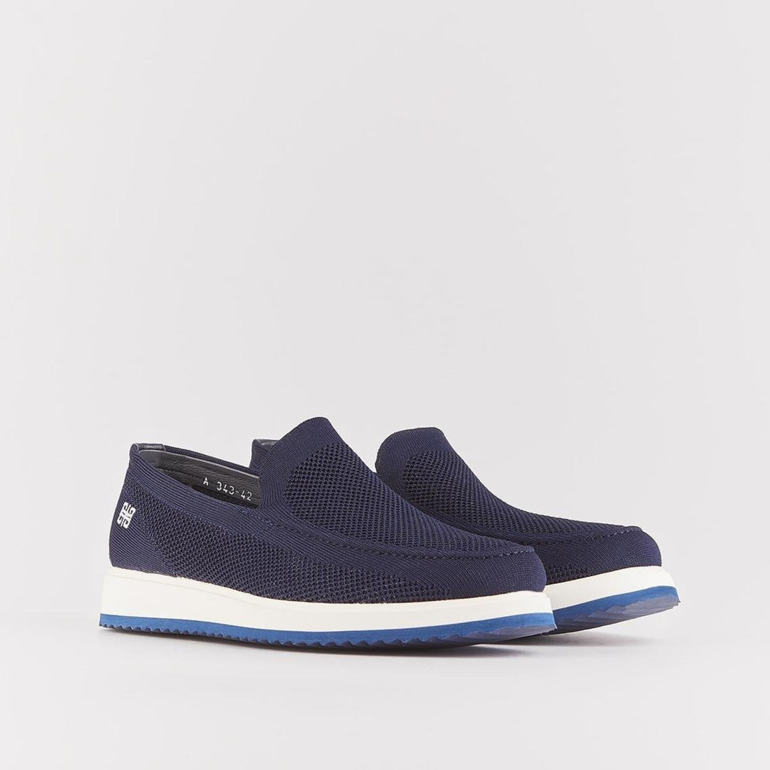 Madasat Navy Blue Slip On Casual Knit Shoes - 856 |