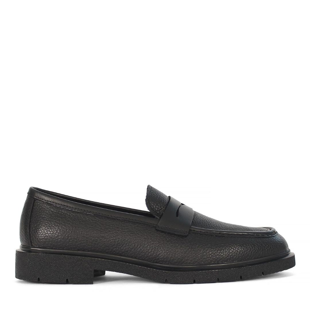Madasat Black Leather Men's Shoes - 886 |