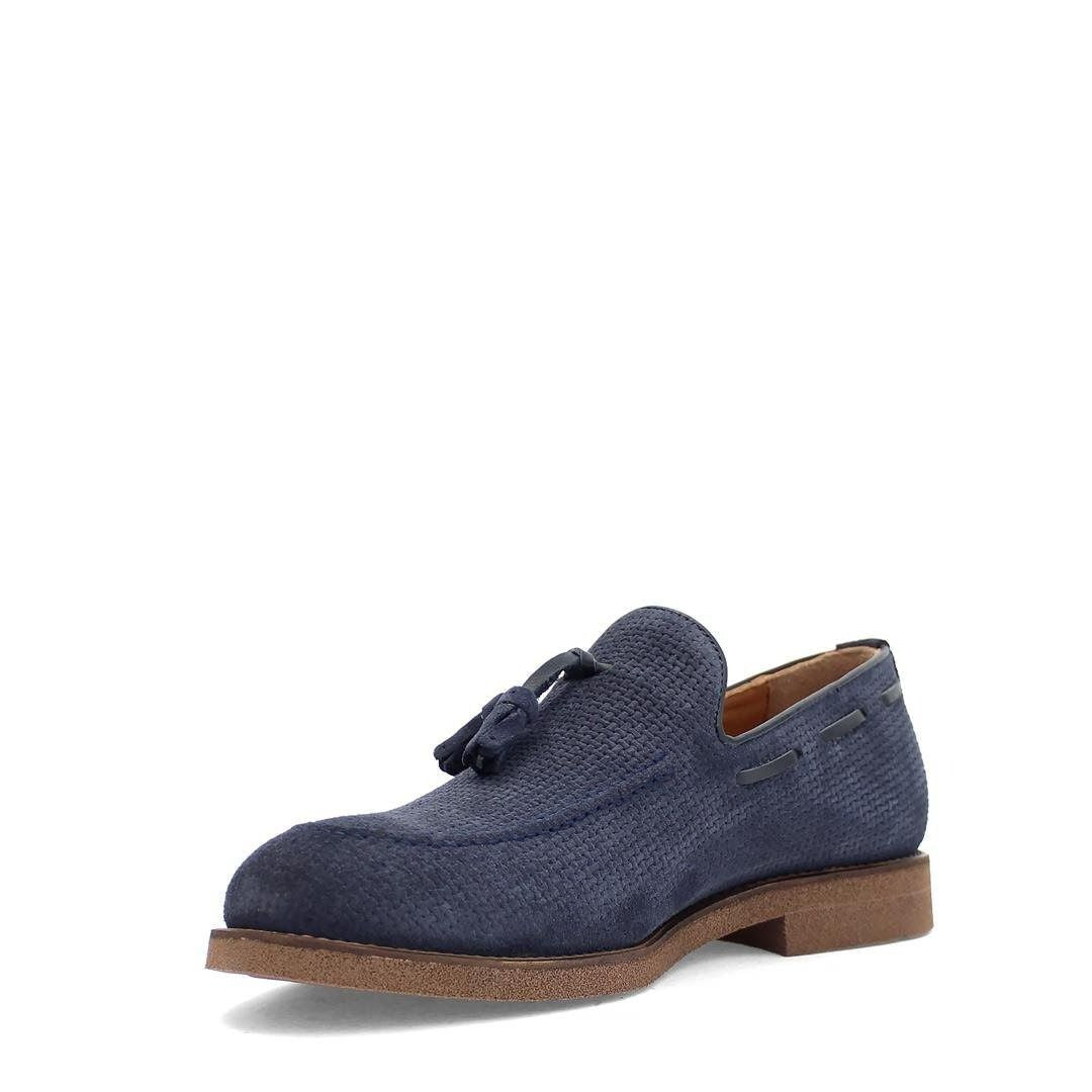 Madasat Navy Blue Suede Men's Loafer Shoes - 905 |