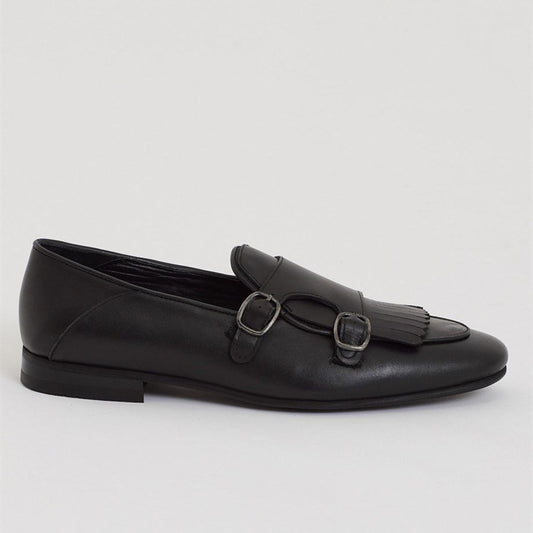 Madasat schwarzer Leder-Loafer – 712 |