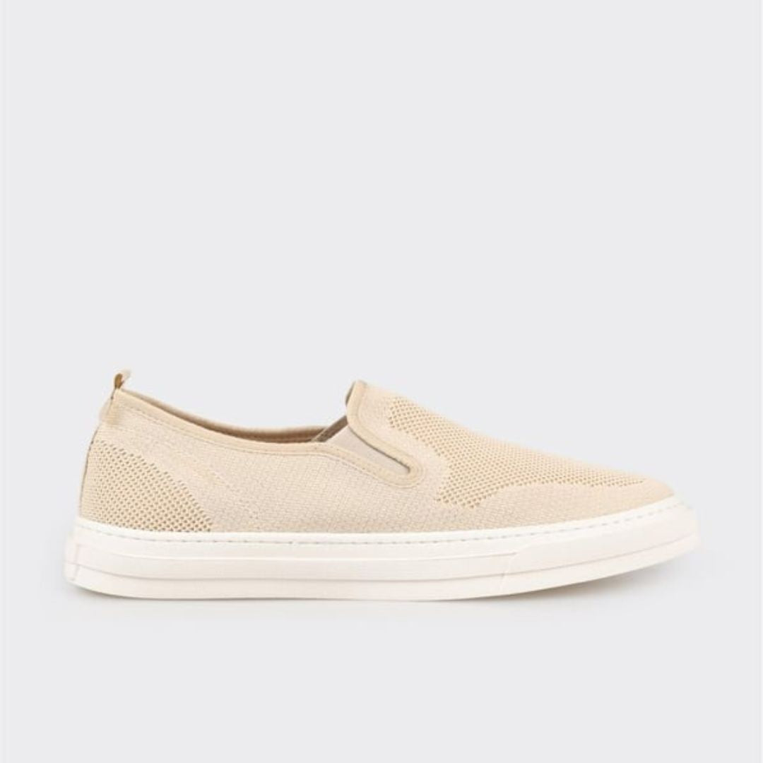 Madasat Beige Men's Slip on Shoes - 893 |