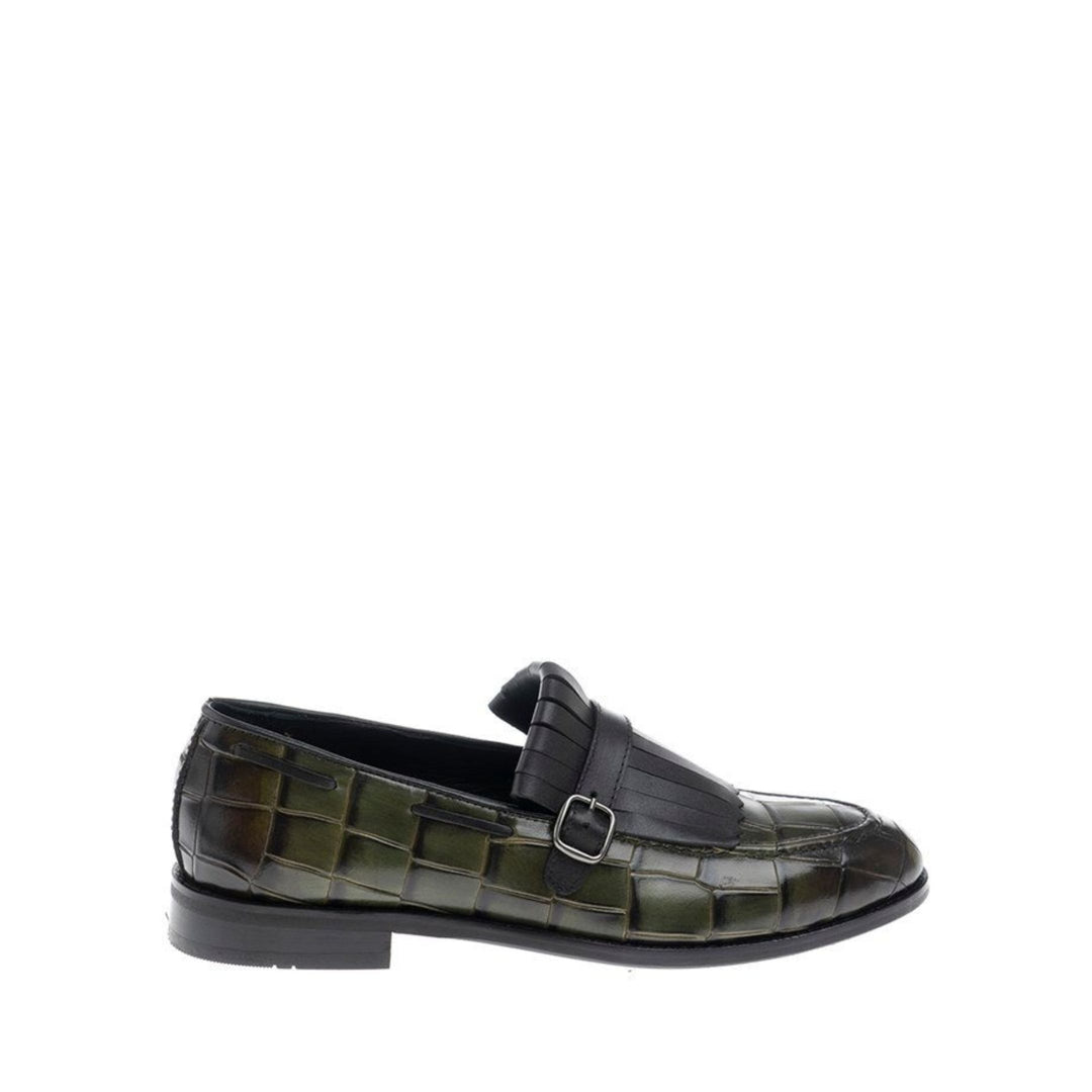 Madasat Green Leather Loafer - 702 |