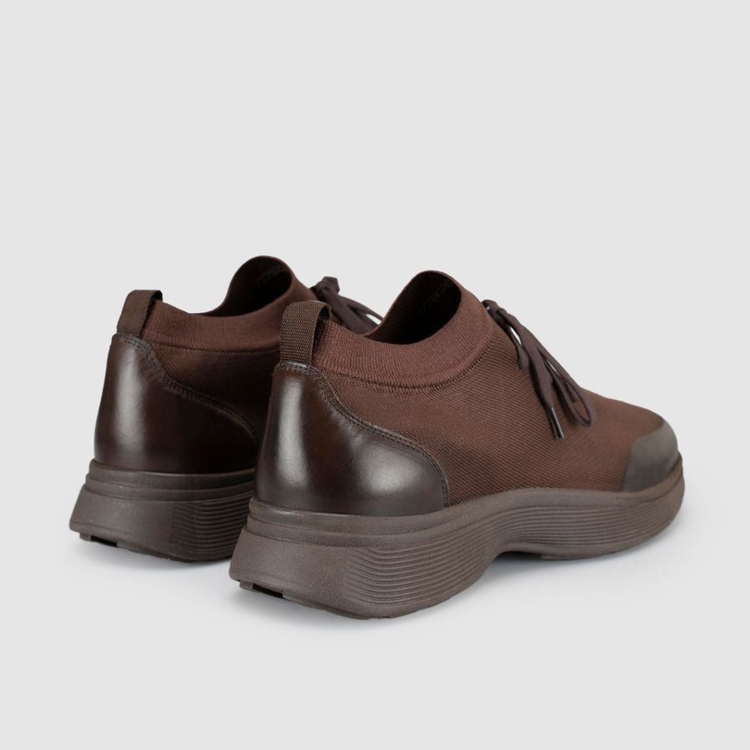 Madasat Brown Knit & Genuine Calf Leather  - 965 |