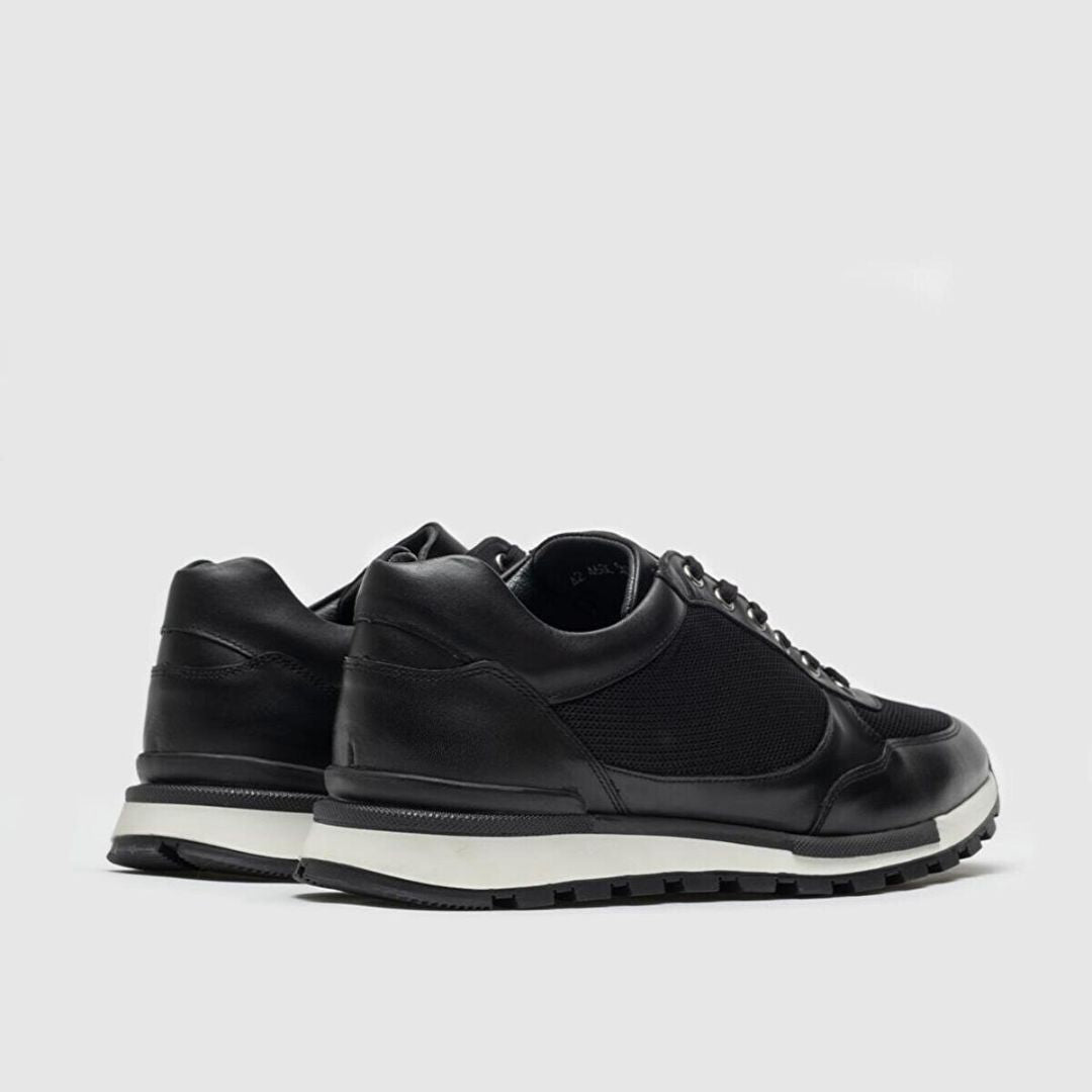 Madasat Black Leather Casual Shoes - 651 |