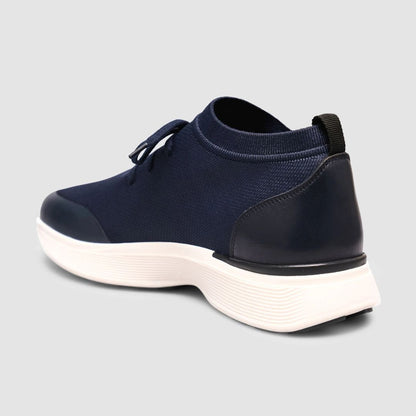 Madasat Navy Blue Knit & Genuine Calf Leather  - 965 |