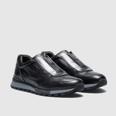 Madasat Black Leather Casual Shoes - 340 |