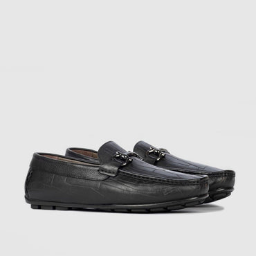 Madasat Black Leather Loafer - 618 |