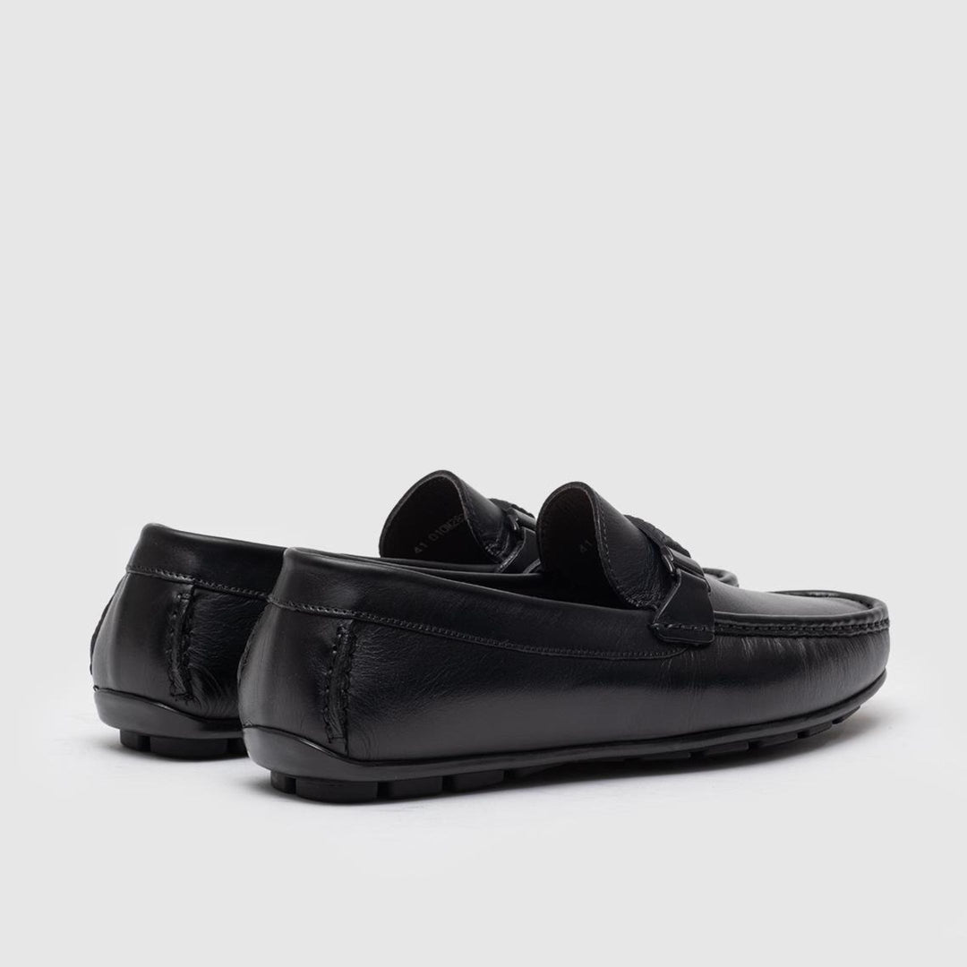 Madasat Black Leather Loafer - 619 |