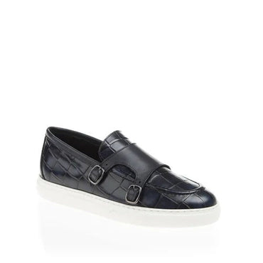 Madasat Marineblauer Leder-Loafer – 410 |