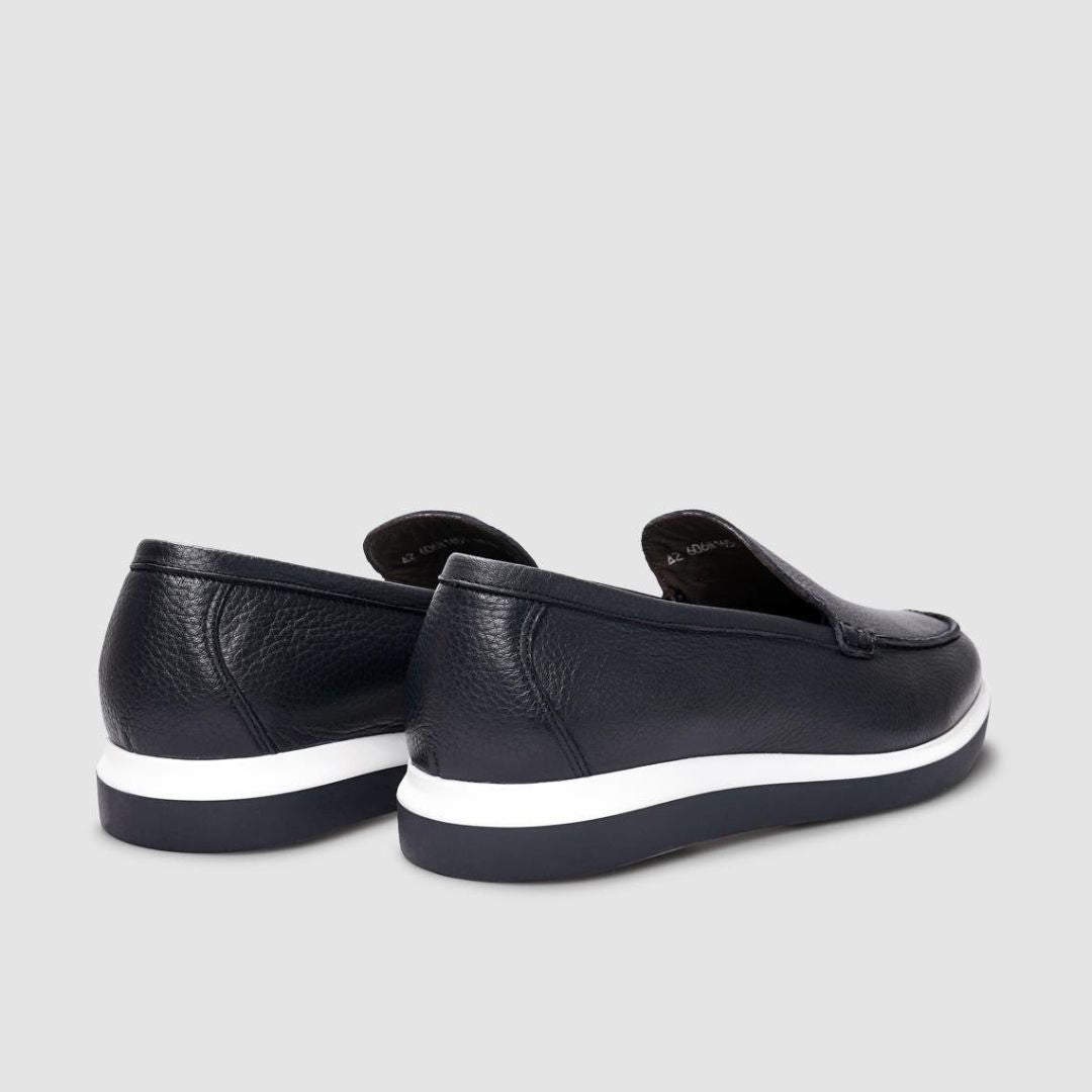 Madasat Navy Blue Genuine Leather Men's Shoes - 901 |