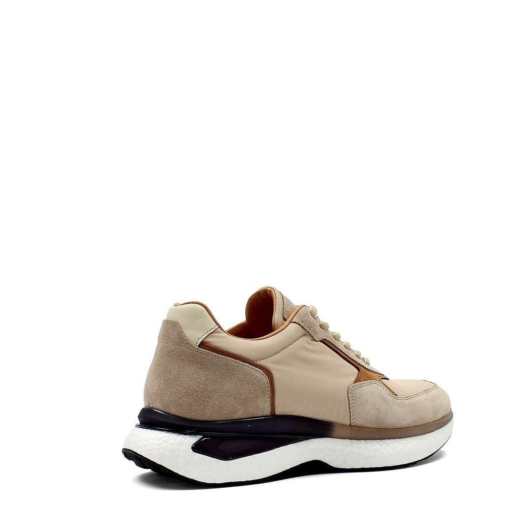 Madasat Beige Leather Men's Casual Shoes  - 902 |