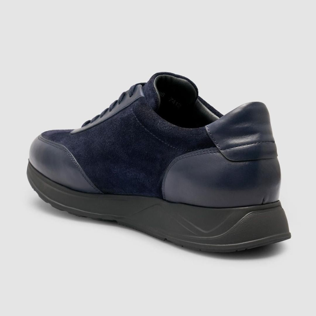 Madasat Navy Blue Genuine Leather Mens shoes - 964 |