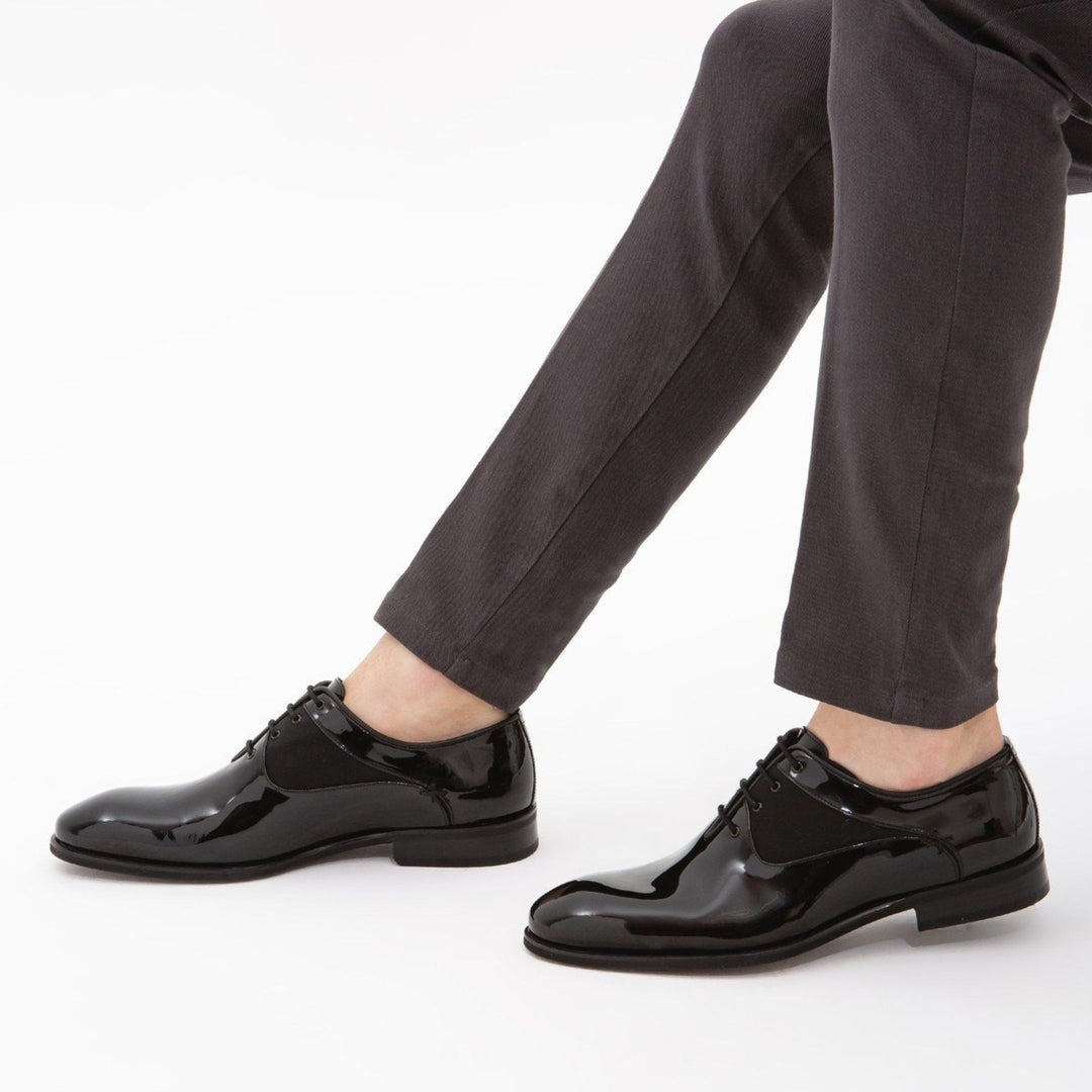 Madasat Black Leather Classic Shoes - 543 |