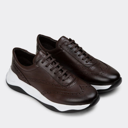 Madasat Brown Men's Genuine Leather Shoes - 728 |