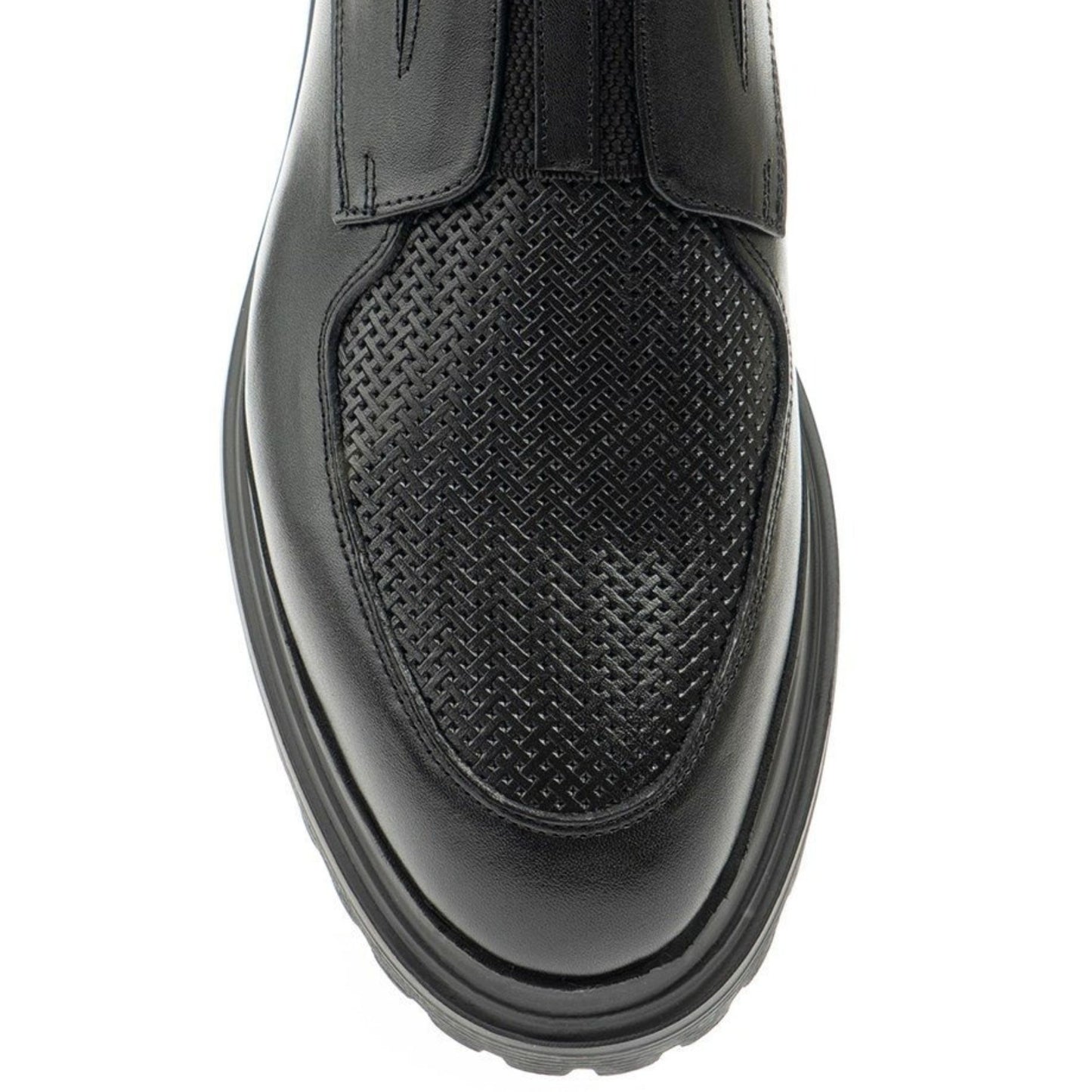 Madasat Black Leather Casual Shoes - 287 |