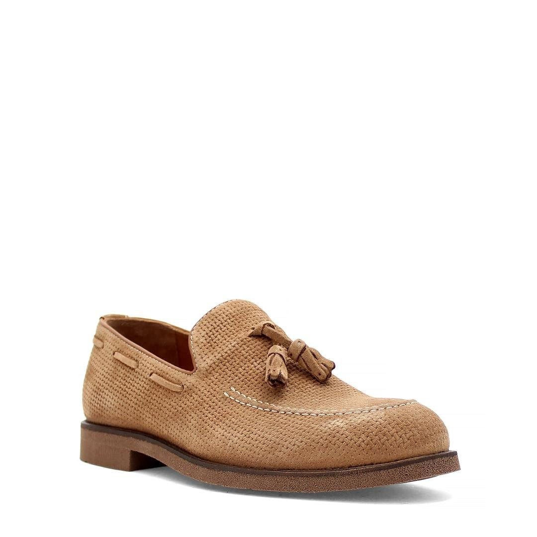 Madasat Tan Suede Men's Loafer Shoes - 905 |