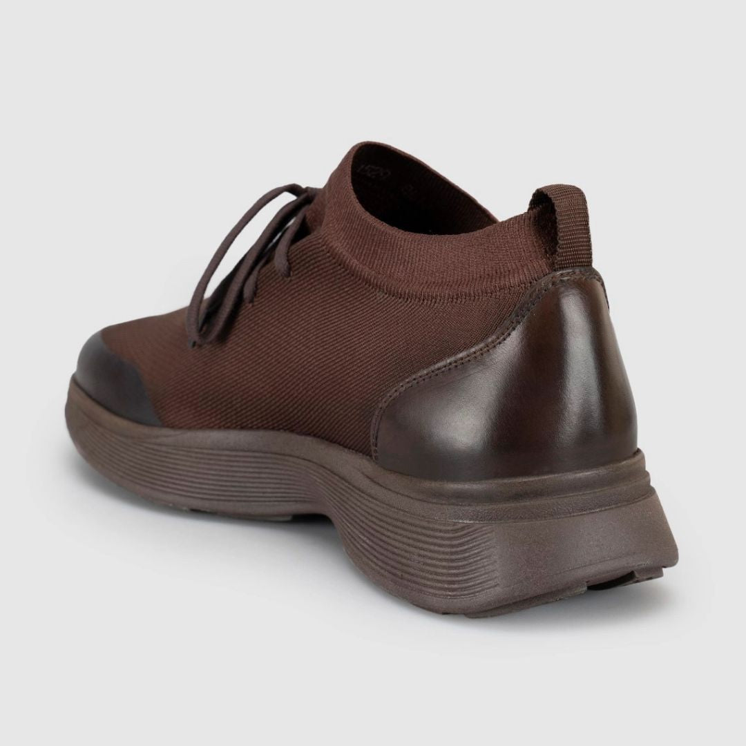 Madasat Brown Knit & Genuine Calf Leather  - 965 |