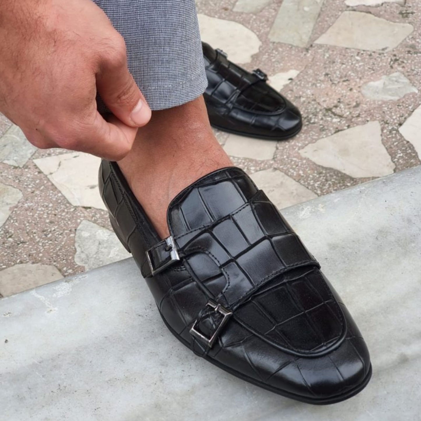 Madasat Black Leather Loafer - 703 |