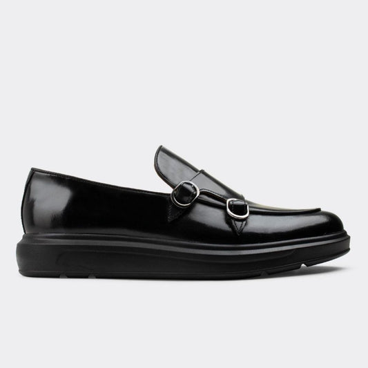 Madasat schwarzer Leder-Loafer – 517 |