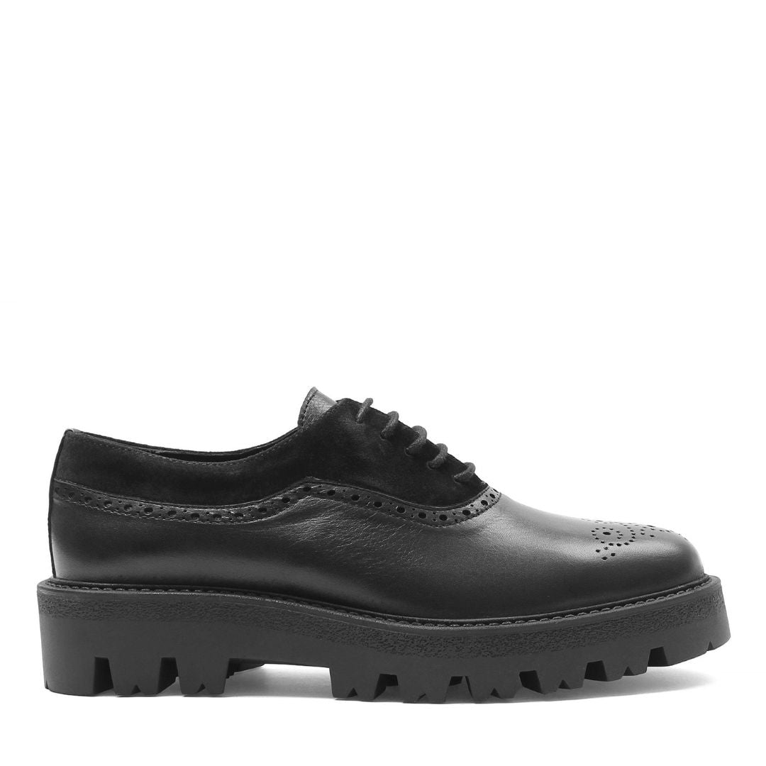 Madasat Black Leather Men's Shoes - 885 |