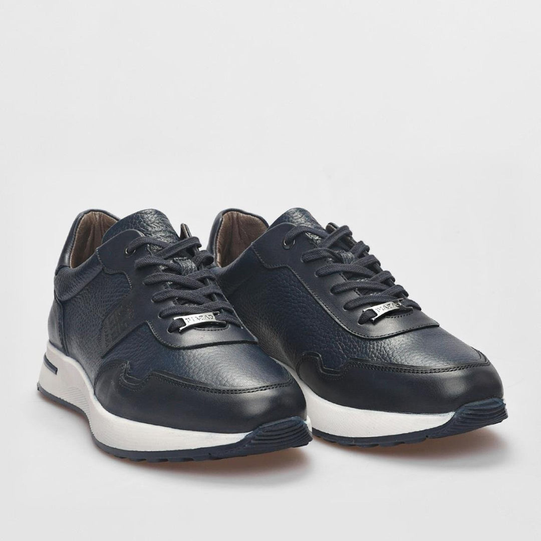Madasat Men Navy Blue Genuine Leather Sneakers - 855 |