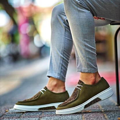 Madasat Khaki Nubuck Leather Casual Shoes - 727 |