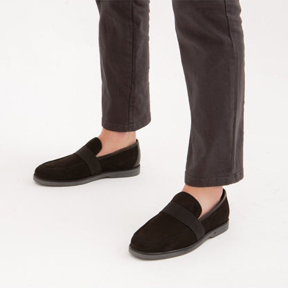 Madasat Black Nubuck Leather Casual Shoes - 639 |