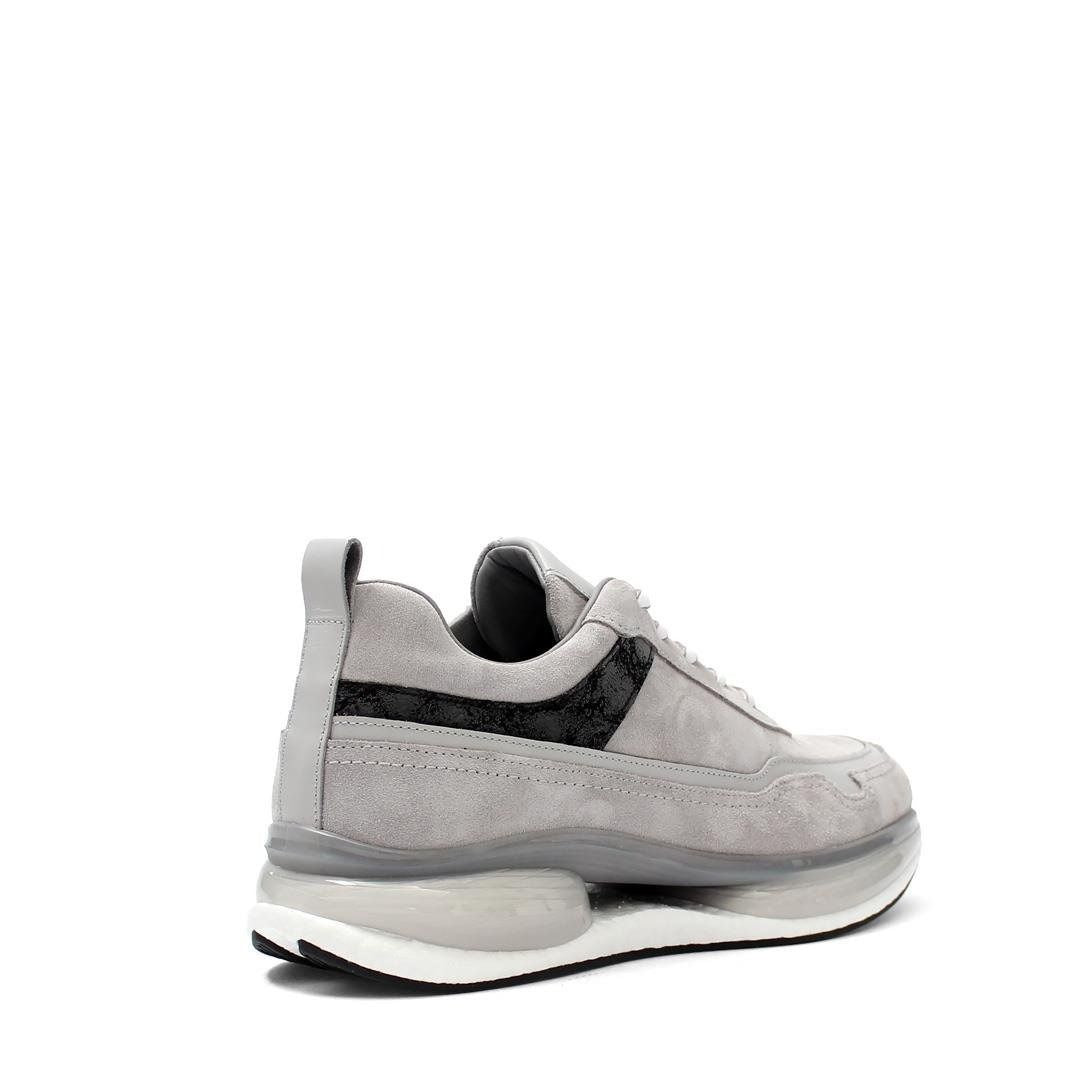 Madasat Grey Leather Men's Casual Shoes  - 906 |