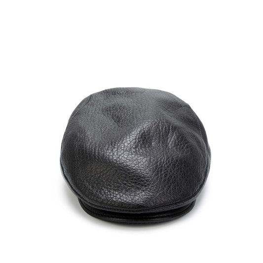 Madasat Black Men's Genuine Leather Cap - 932 |