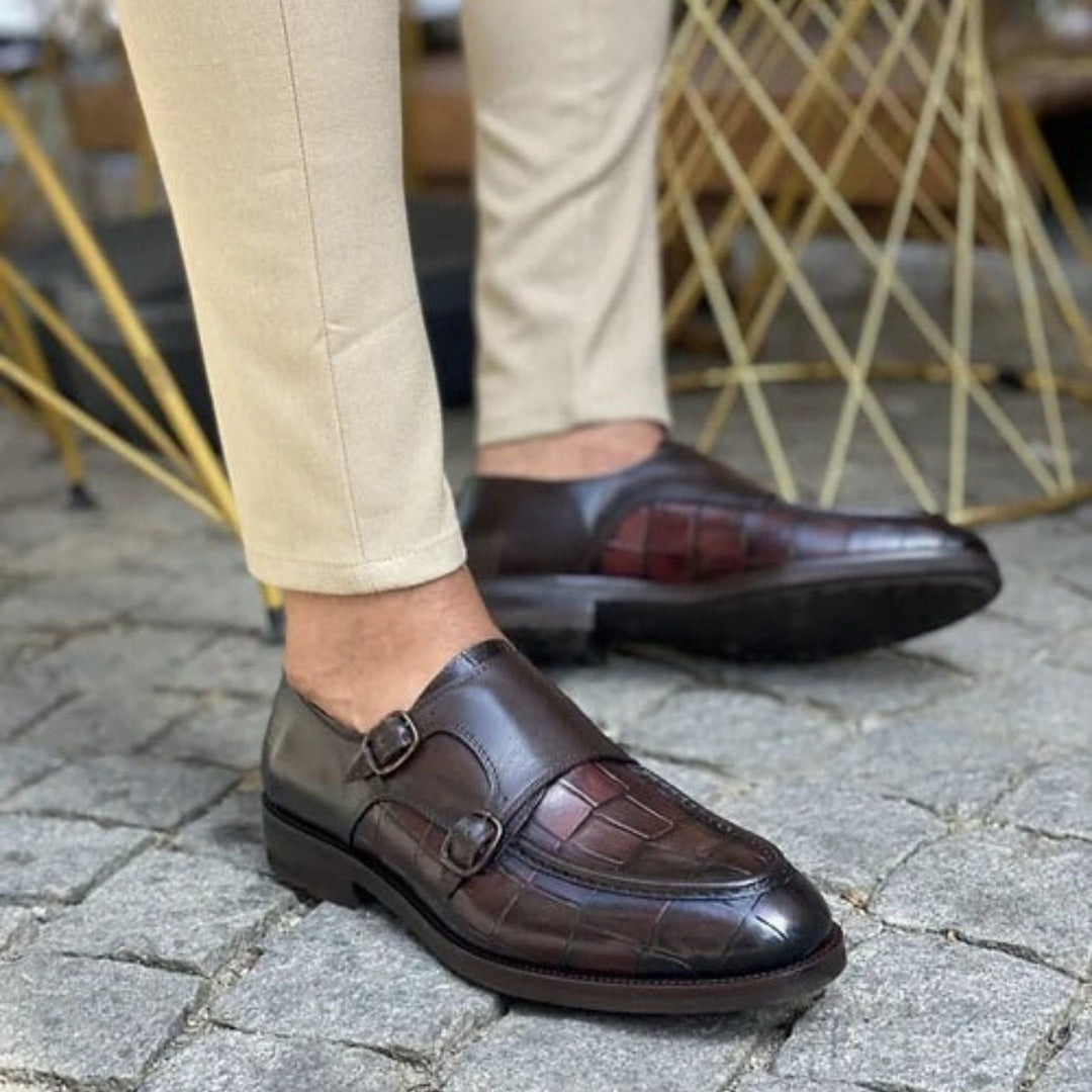 Madasat Brown Leather Classic Shoes - 076 |