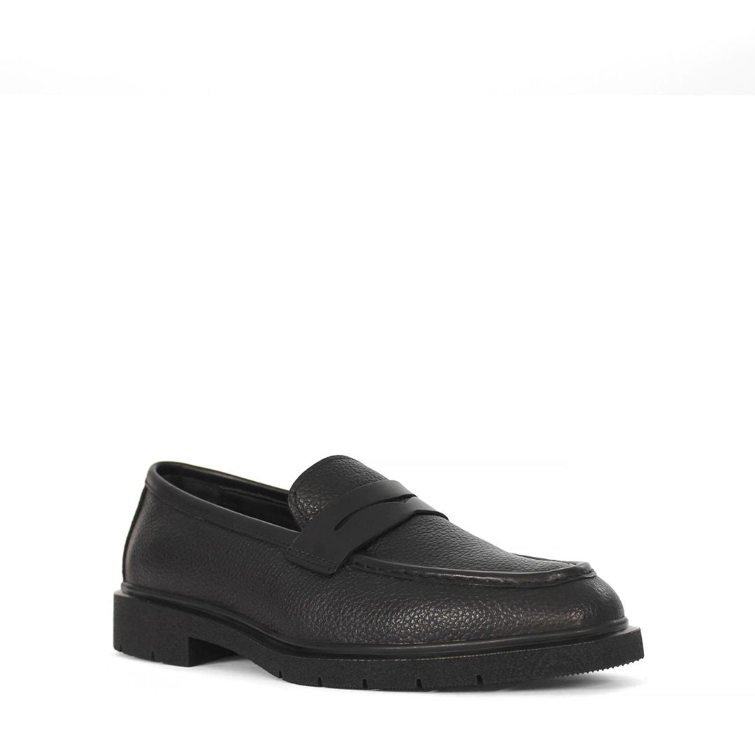 Madasat Black Leather Men's Shoes - 886 |